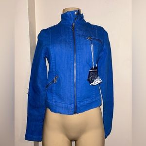 Paper & Denim Women's Royal Blue Jacket Size 1